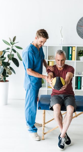 ​Patient undergoing functional mobility rehabilitation training